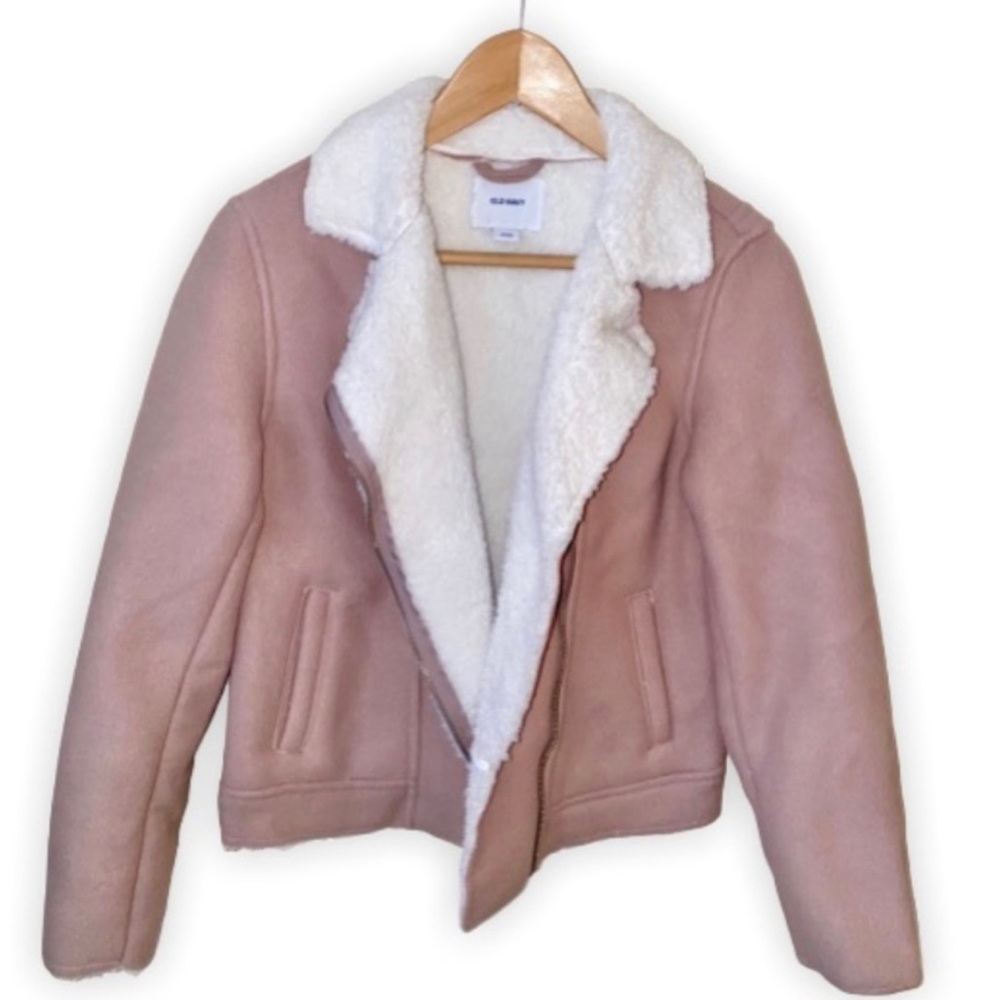 🎉HP🎉 Pink Sherpa Moto Jacket - Picture 3 of 5
